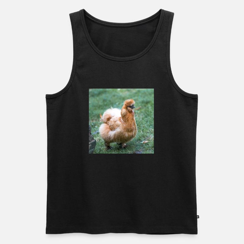 Dwarf-silky chicken (Dwarf silk chicken) - Men's Premium Organic Tank Top - black