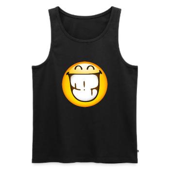 Smiley Glossy Happy Teeth - Débardeur bio Premium Homme - noir - Devant - Michal (187cm)