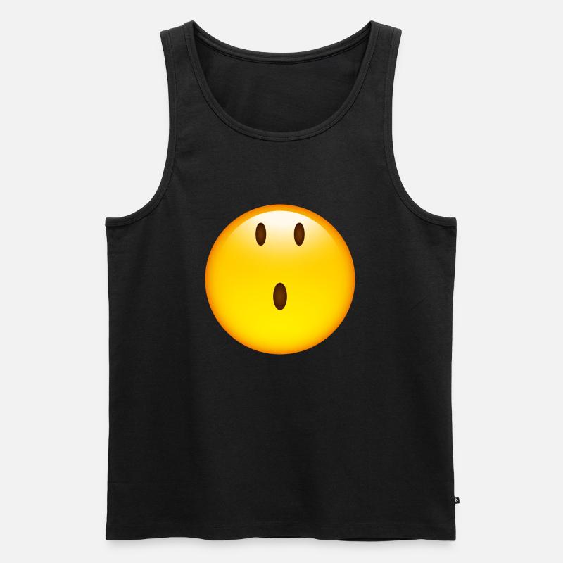 Smiley Glossy Speechless - Männer Premium Bio Tank Top - Schwarz