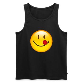Smiley Taste - Männer Premium Bio Tank Top - Schwarz - Vorne - Michal (187cm)