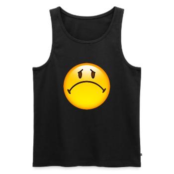 Smiley Sad - Débardeur bio Premium Homme - noir - Devant - Michal (187cm)
