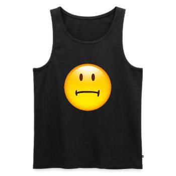 Smiley Bored - Männer Premium Bio Tank Top - Schwarz - Vorne - Michal (187cm)