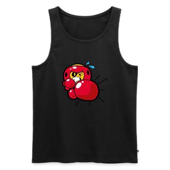 Smiley Boxing - Männer Premium Bio Tank Top - Schwarz - Vorne - Michal (187cm)