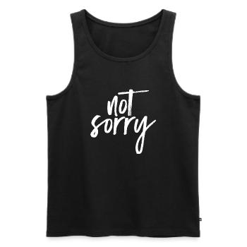 Not Sorry - Débardeur bio Premium Homme - noir - Devant - AI Model Male 178 light (178cm)