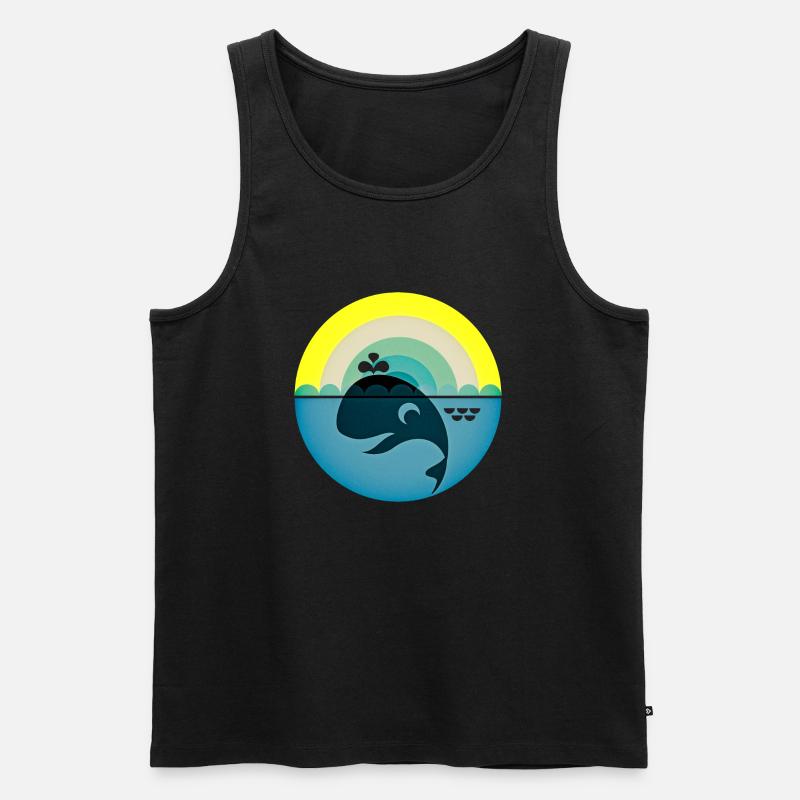 Wal - Männer Premium Bio Tank Top - Schwarz