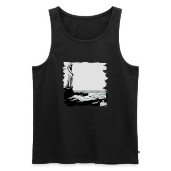 Gothic Hand Rosenkranz - Männer Premium Bio Tank Top - Schwarz - Vorne - AI Model Male 178 light (178cm)