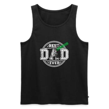 BEST DAD EVER - Men's Premium Organic Tank Top - black - Front - Michal (187cm)