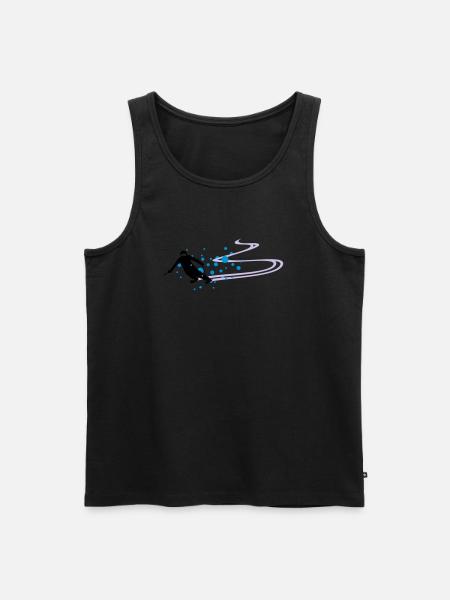 Sport - Skifahrer - Männer Premium Bio Tank Top - Schwarz