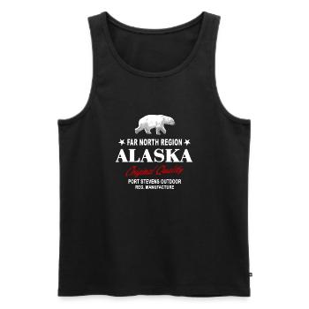 Alaska - Polar Bear - Männer Premium Bio Tank Top - Schwarz - Vorne - AI Model Male 178 light (178cm)