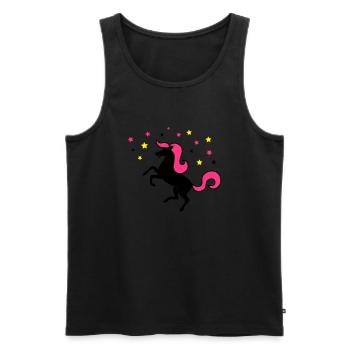 unicorn - Männer Premium Bio Tank Top - Schwarz - Vorne - Michal (187cm)