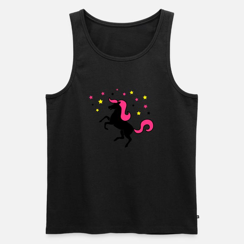 unicorn - Männer Premium Bio Tank Top - Schwarz