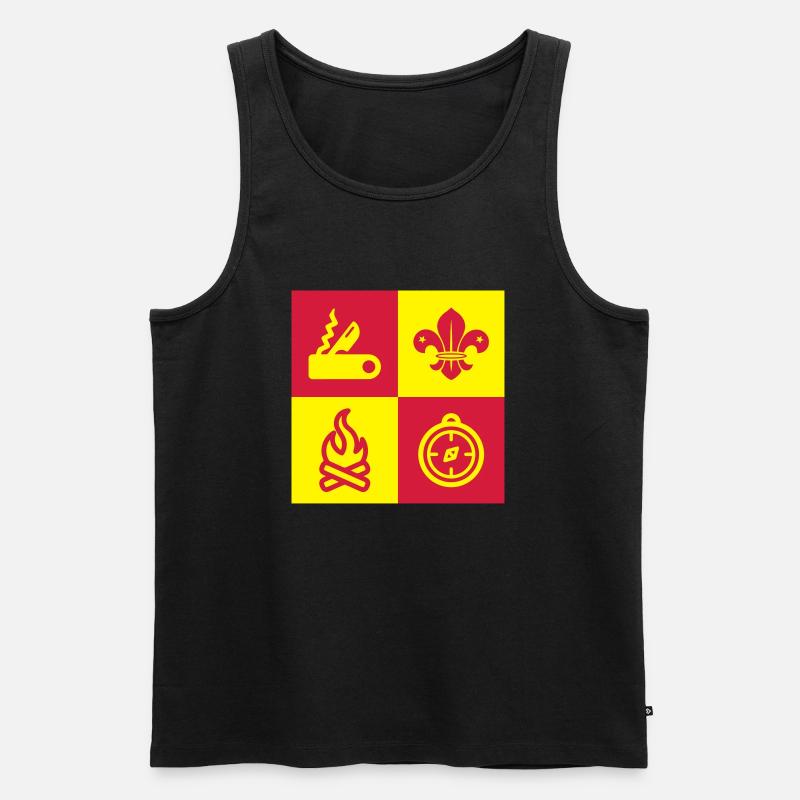 Scout / Scouting / Pfadfinder / Pfadfinderin - Männer Premium Bio Tank Top - Schwarz