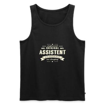 Assistent aus Leidenschaft - Männer Premium Bio Tank Top - Schwarz - Vorne - Michal (187cm)