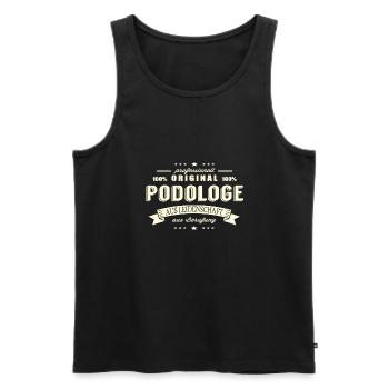 Podologe aus Leidenschaft - Männer Premium Bio Tank Top - Schwarz - Vorne - Michal (187cm)