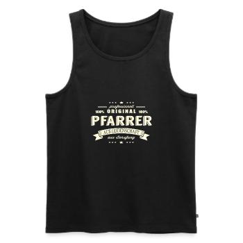 Pfarrer aus Leidenschaft - Männer Premium Bio Tank Top - Schwarz - Vorne - Michal (187cm)