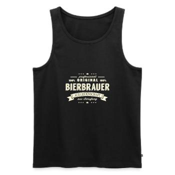 Bierbrauer aus Leidenschaft - Männer Premium Bio Tank Top - Schwarz - Vorne - AI Model Male 178 light (178cm)