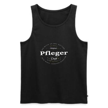 Beruf Pfleger - Männer Premium Bio Tank Top - Schwarz - Vorne - AI Model Male 178 light (178cm)
