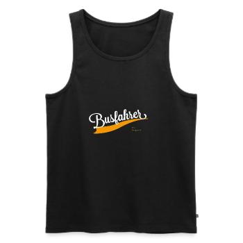 Busfahrer Schriftzug - Männer Premium Bio Tank Top - Schwarz - Vorne - AI Model Male 178 light (178cm)