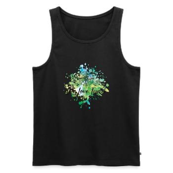 travel live love - Männer Premium Bio Tank Top - Schwarz - Vorne - Michal (187cm)