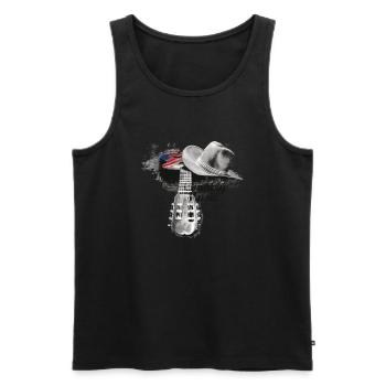 (kl_linedance38b) - Männer Premium Bio Tank Top - Schwarz - Vorne - Michal (187cm)