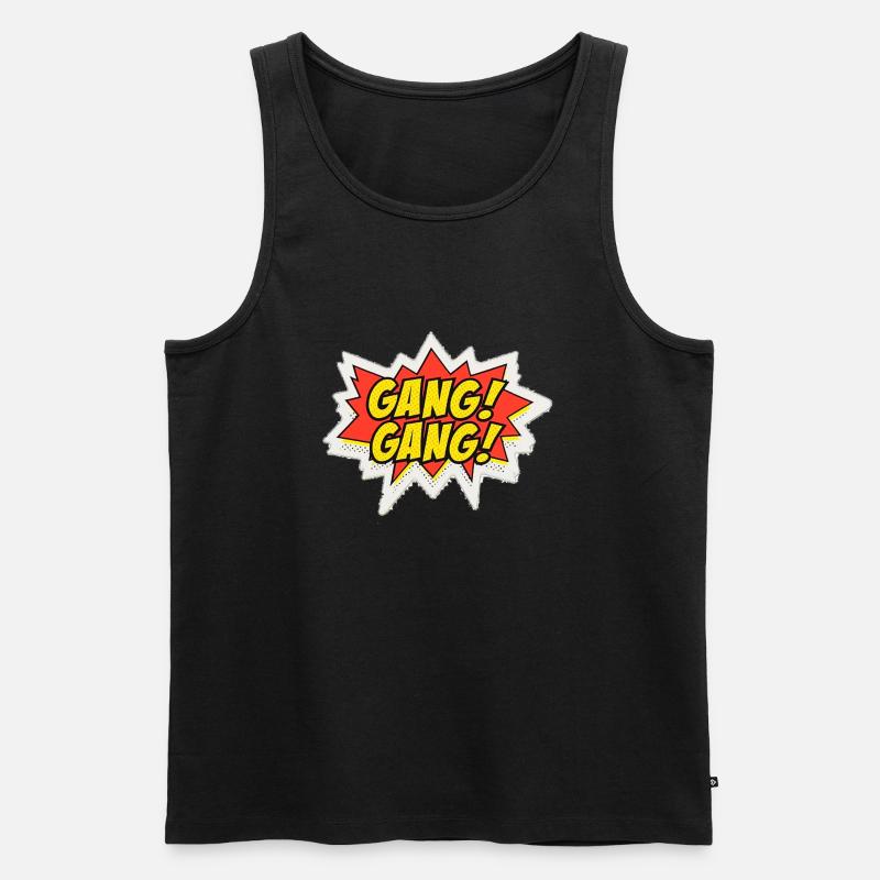 Bande Bande - Männer Premium Bio Tank Top - Schwarz