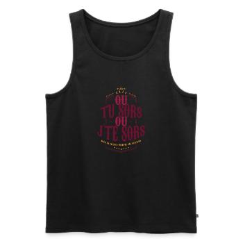 Dikkenek scène culte - Débardeur bio Premium Homme - noir - Devant - Michal (187cm)