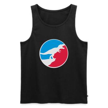 sport logo design nachts mond klippe heulen wolf t - Männer Premium Bio Tank Top - Schwarz - Vorne - AI Model Male 178 light (178cm)