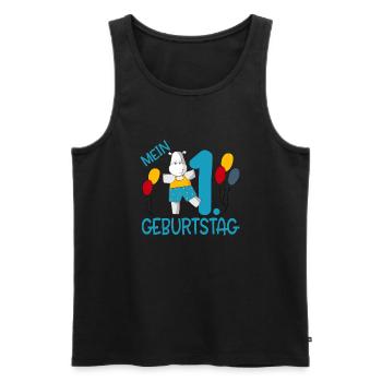 Mein erster Geburtstag - Männer Premium Bio Tank Top - Schwarz - Vorne - AI Model Male 178 light (178cm)