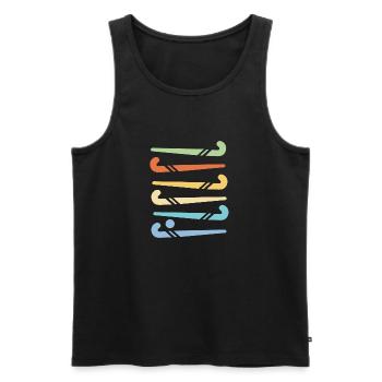 hockey stick - Men's Premium Organic Tank Top - black - Front - Michal (187cm)