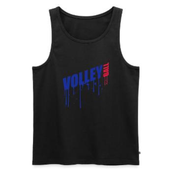 text cool aufschlag cool Volleyball rund kreis bal - Männer Premium Bio Tank Top - Schwarz - Vorne - AI Model Male 178 light (178cm)