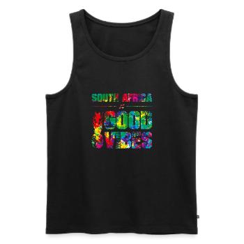 south africa good vibes - Männer Premium Bio Tank Top - Schwarz - Vorne - Michal (187cm)