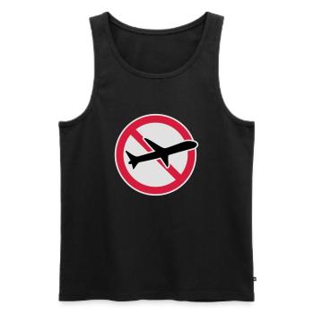 verboten schild zeichen dagegen nein ablehnen nich - Männer Premium Bio Tank Top - Schwarz - Vorne - AI Model Male 178 light (178cm)