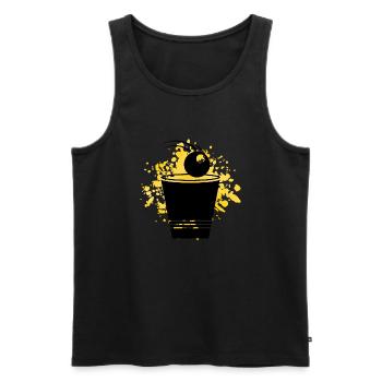 beer pong cup - Männer Premium Bio Tank Top - Schwarz - Vorne - AI Model Male 178 light (178cm)
