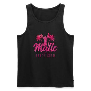 malle party crew pink - Männer Premium Bio Tank Top - Schwarz - Vorne - Michal (187cm)