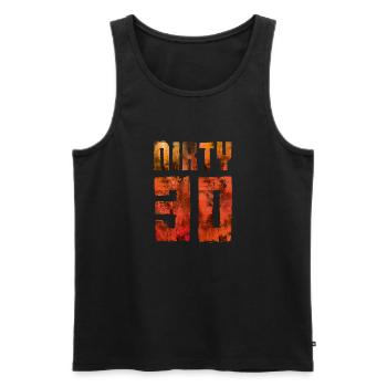dirty 30 - Männer Premium Bio Tank Top - Schwarz - Vorne - Michal (187cm)