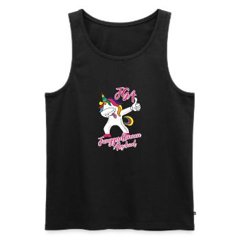 unicorn jga junggesellinnen - Männer Premium Bio Tank Top - Schwarz - Vorne - AI Model Male 178 light (178cm)