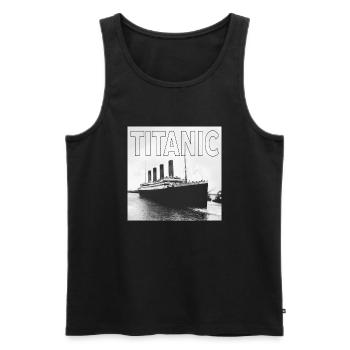 TITANIC sw Poster q - Men's Premium Organic Tank Top - black - Front - AI Model Male 178 light (178cm)
