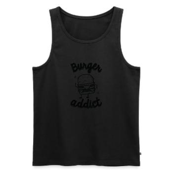 Burger Addict - Débardeur bio Premium Homme - noir - Devant - Michal (187cm)