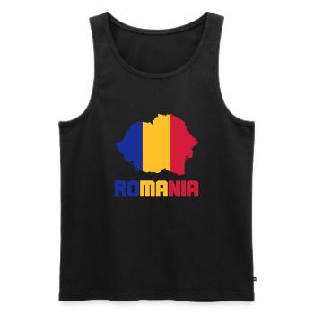 Roumanie - Débardeur bio Premium Homme - noir - Devant - Michal (187cm)