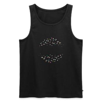 bunte_punkte - Men's Premium Organic Tank Top - black - Front - AI Model Male 178 light (178cm)