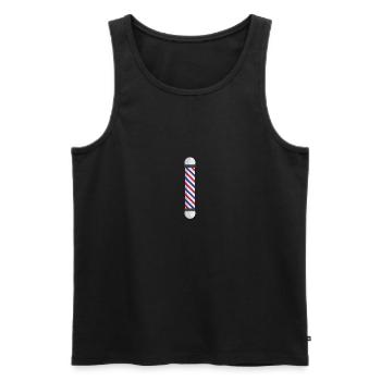 coiffeur - Débardeur bio Premium Homme - noir - Devant - Michal (187cm)