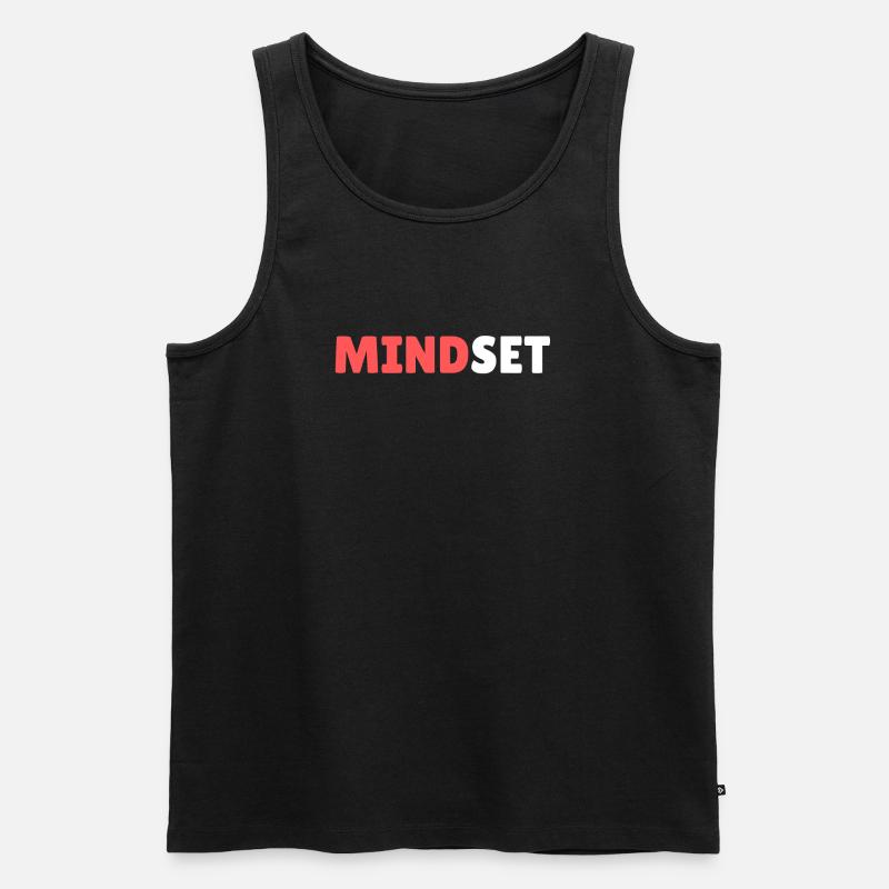 Denkweise - Männer Premium Bio Tank Top - Schwarz