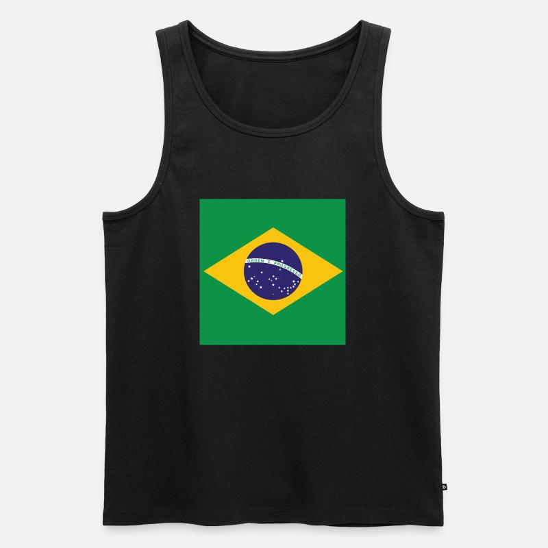 Brasilien - Männer Premium Bio Tank Top - Schwarz