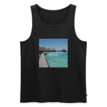 coole Erfolgs Spruch Geschenk Idee Geburtstag - Männer Premium Bio Tank Top - Schwarz - Vorne - AI Model Male 178 light (178cm)