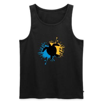 Blob of drops of turtle - Men's Premium Organic Tank Top - black - Front - AI Model Male 178 light (178cm)