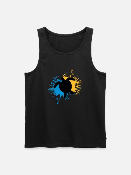 Blob of drops of turtle - Men's Premium Organic Tank Top - black