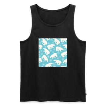 Icebear - Men's Premium Organic Tank Top - black - Front - Michal (187cm)