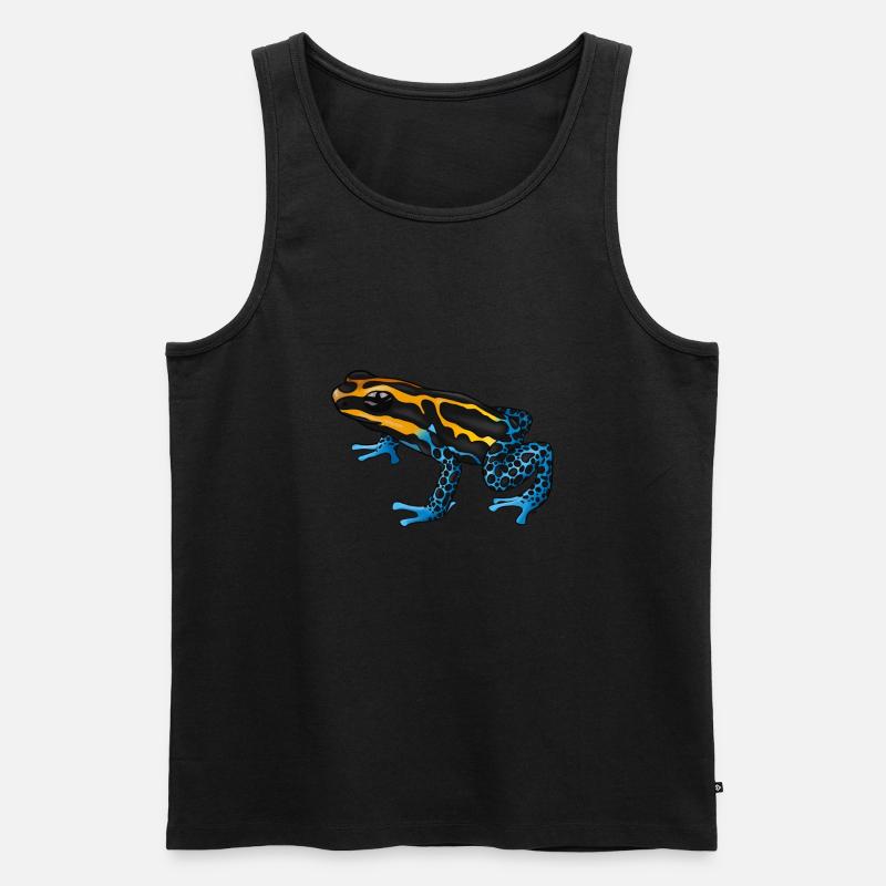 Pfeilgiftfrosch (Ratinomeya variabilis) - Männer Premium Bio Tank Top - Schwarz