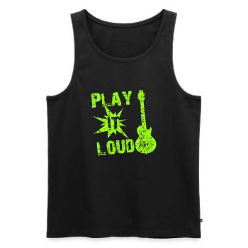 Play It Loud - Men's Premium Organic Tank Top - black - Front - AI Model Male 178 light (178cm)