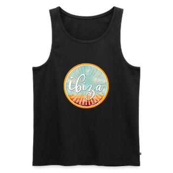 Ibiza sun - Men's Premium Organic Tank Top - black - Front - AI Model Male 178 light (178cm)